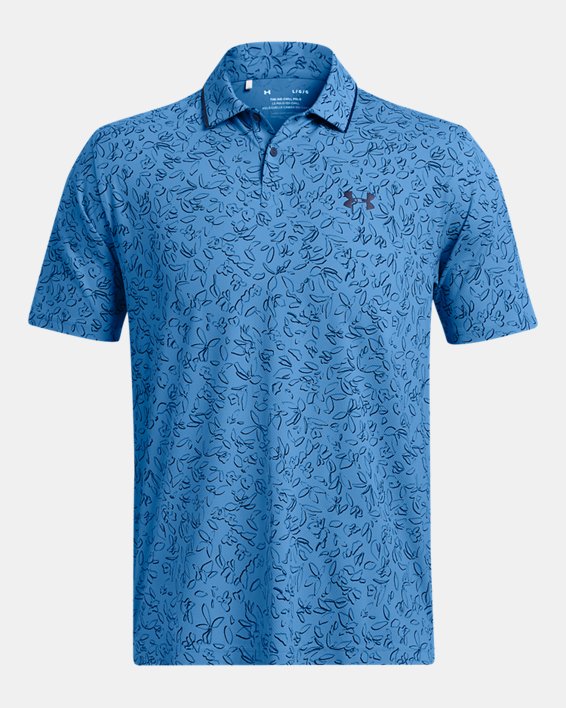Polo UA Iso-Chill Verge para hombre, Blue, pdpMainDesktop image number 3
